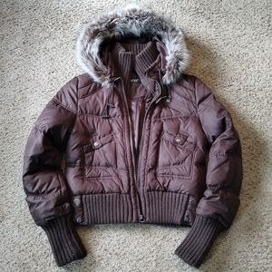 black rivet puffer jacket